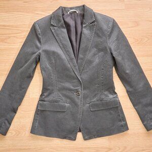 J.Lindeberg Stockholm Women's Gray Stretch Cotton Blazer Jacket, Size 40